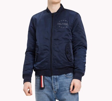 tommy hilfiger satin bomber jacket