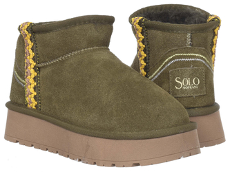 SOLO SOPRANI COUTURE SCW421P20/02 HOTA SUEDE TRIMMING GREEN