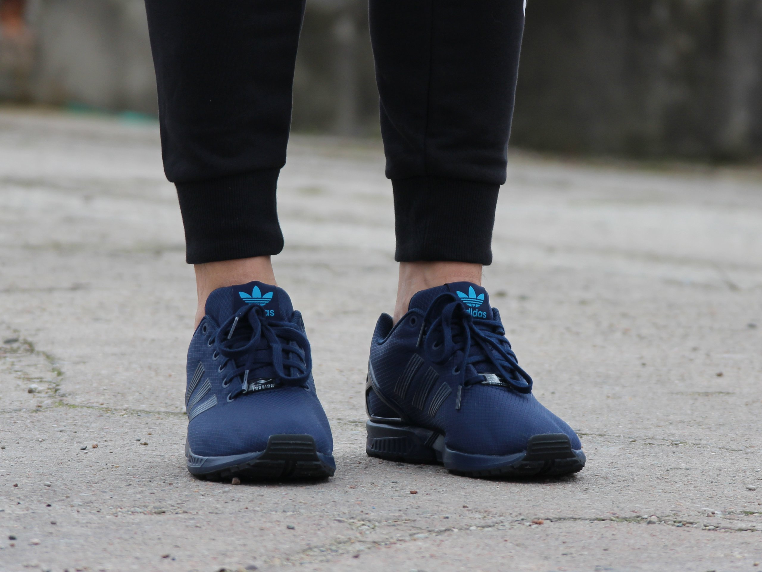 Adidas zx flux black blue sale