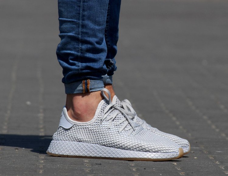 adidas deerupt with jeans