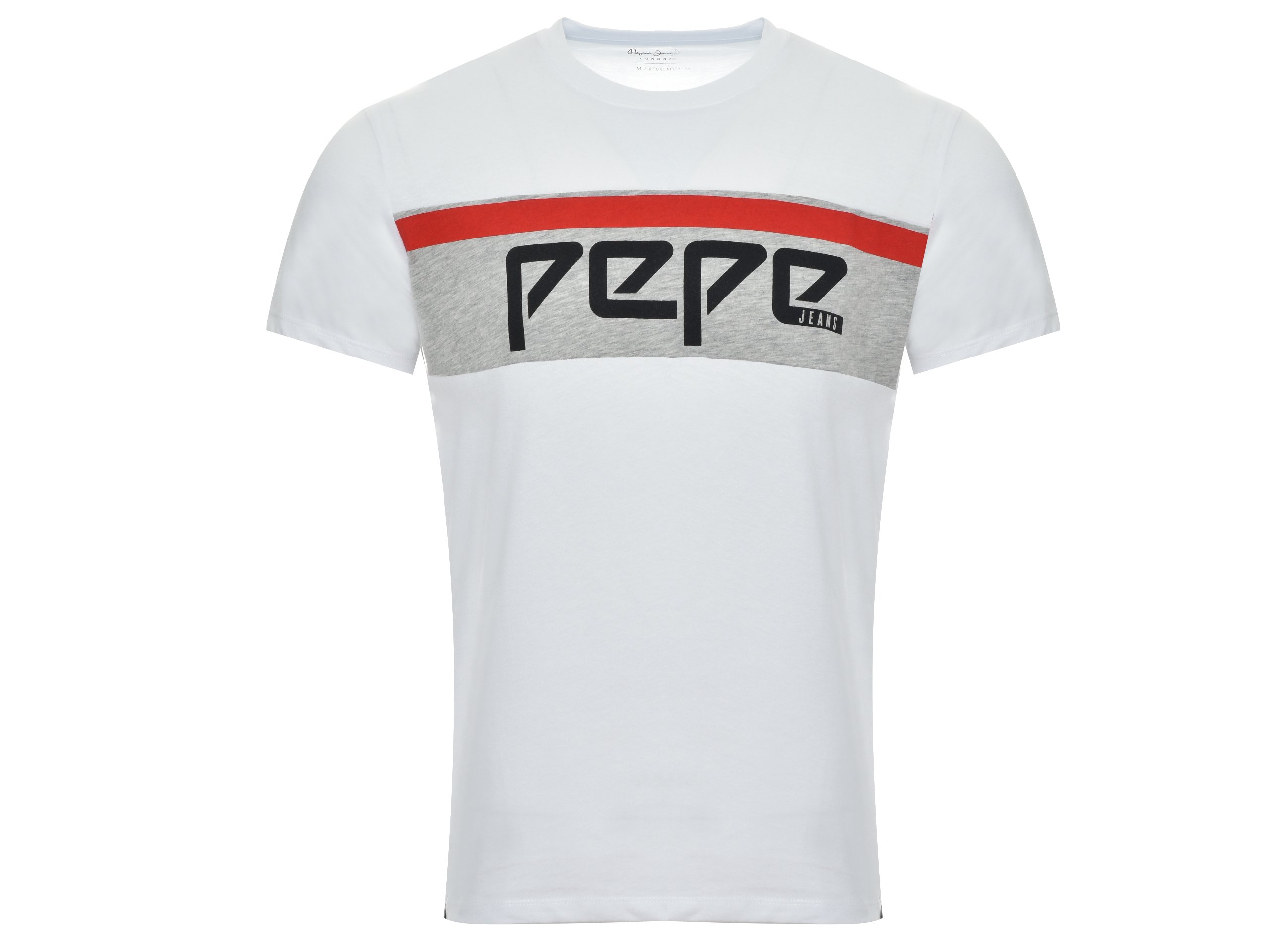 Pepe Jeans - London branded sports a White - footwear supplier Jeans Biały Nathan trusted Mens \\ PM506306 | Kicks T-shirt 800 - - of | Sport Pepe