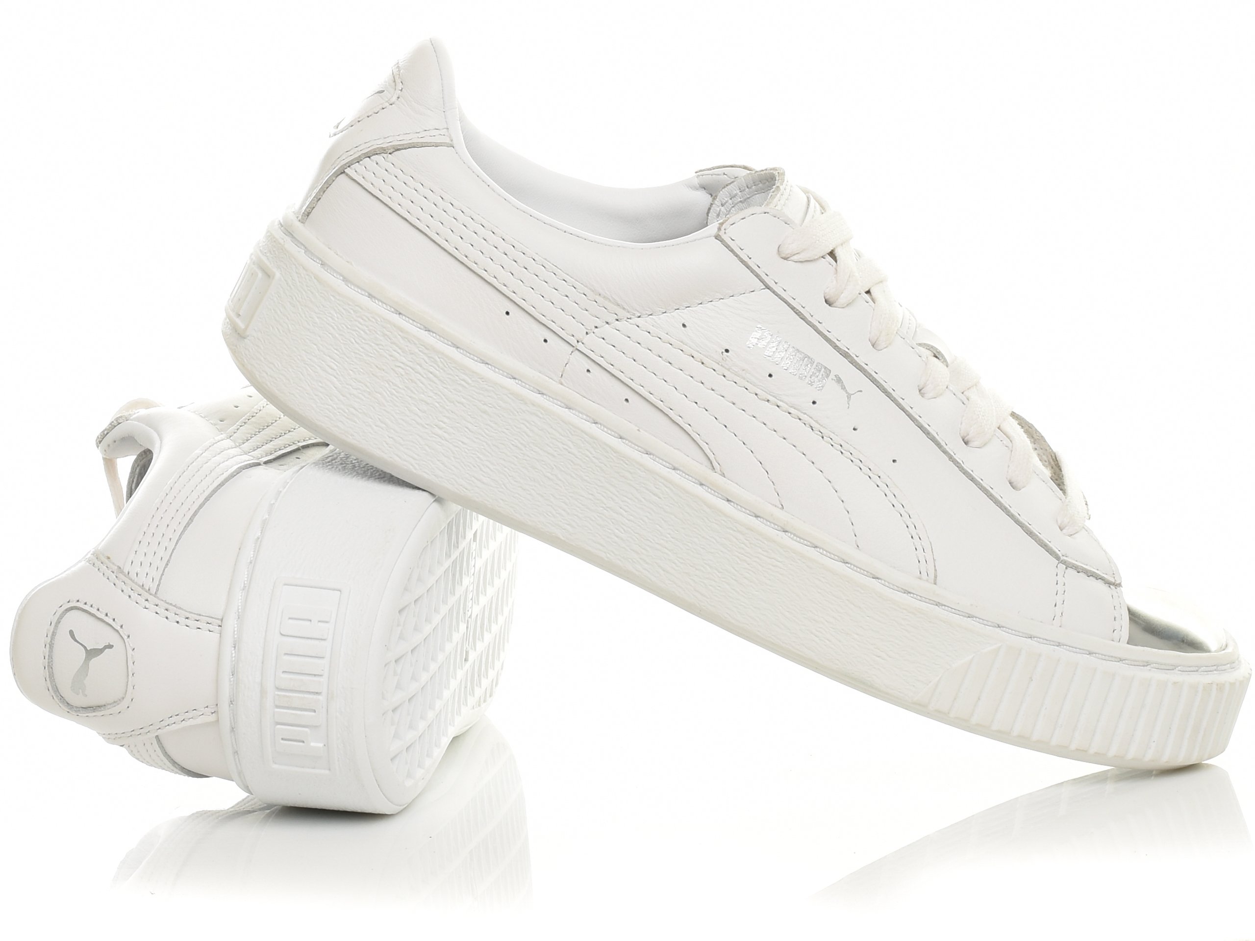 fantoom oase Giotto Dibondon Puma - Basket Platform Metallic 366169-01 - Sneakers - White / Silver Biały  | Womens \ Puma | Kicks Sport - a trusted supplier of branded sports  footwear