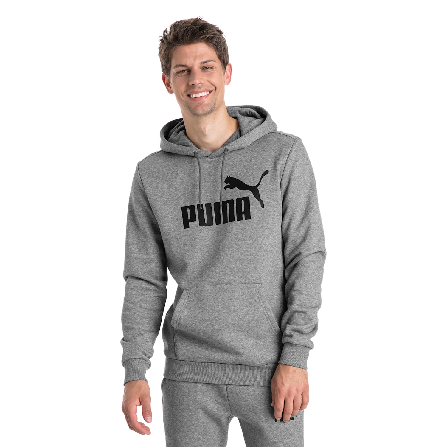 Puma - Hoody of | branded Sport a supplier Big Logo - - sports trusted ESS Granatowy Grey Hoodie - | FL 851743-03 Kicks footwear