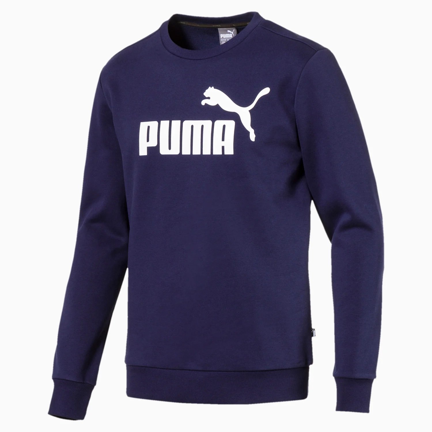 Puma - Essentlals Fleece - Navy | Sport - | 851747-06 supplier of Granatowy Crew - sports Kicks Sweat footwear Sweatshirt a trusted branded