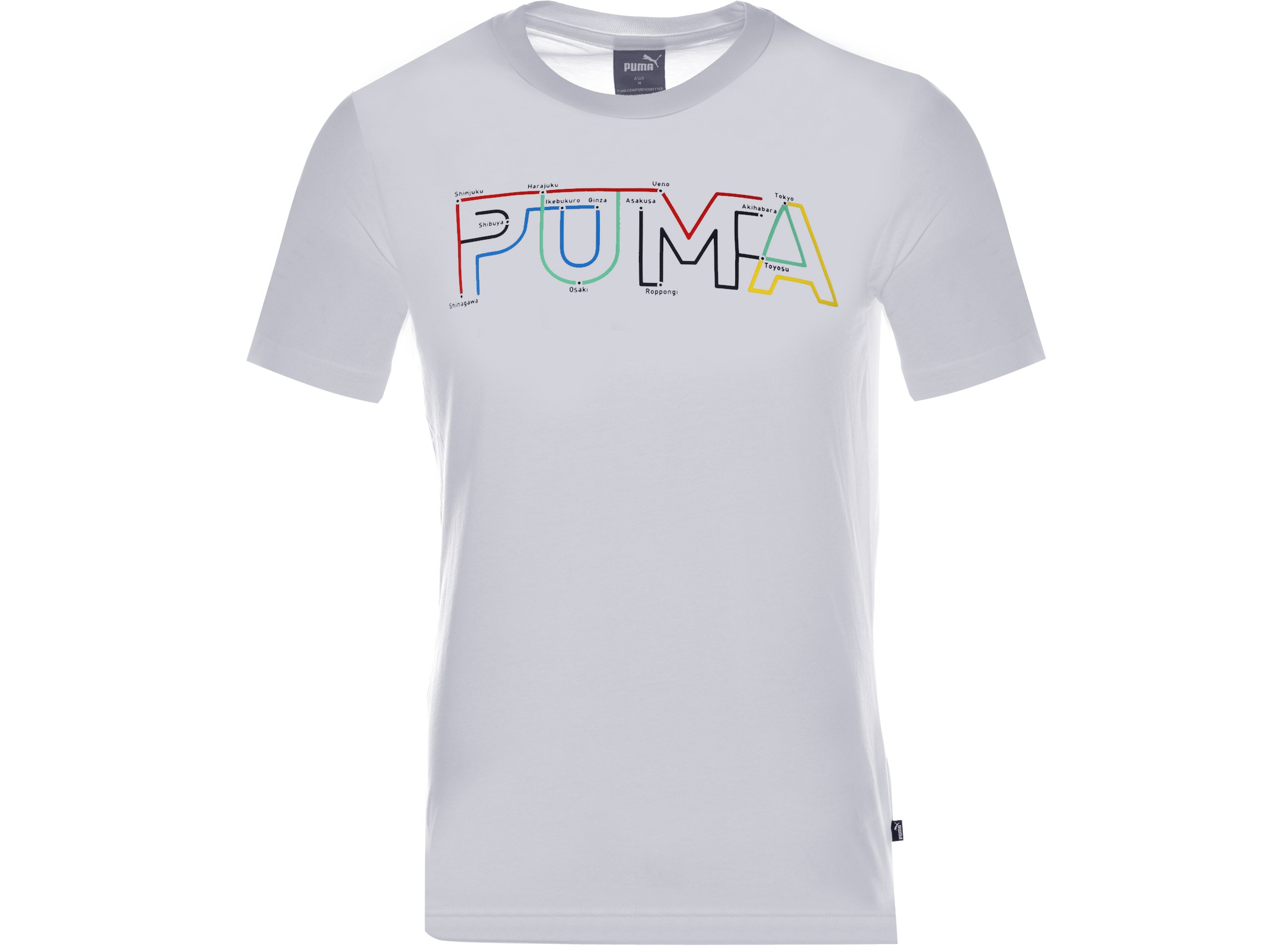 Camiseta Puma Graphic Tailored Blanco Para Hombre