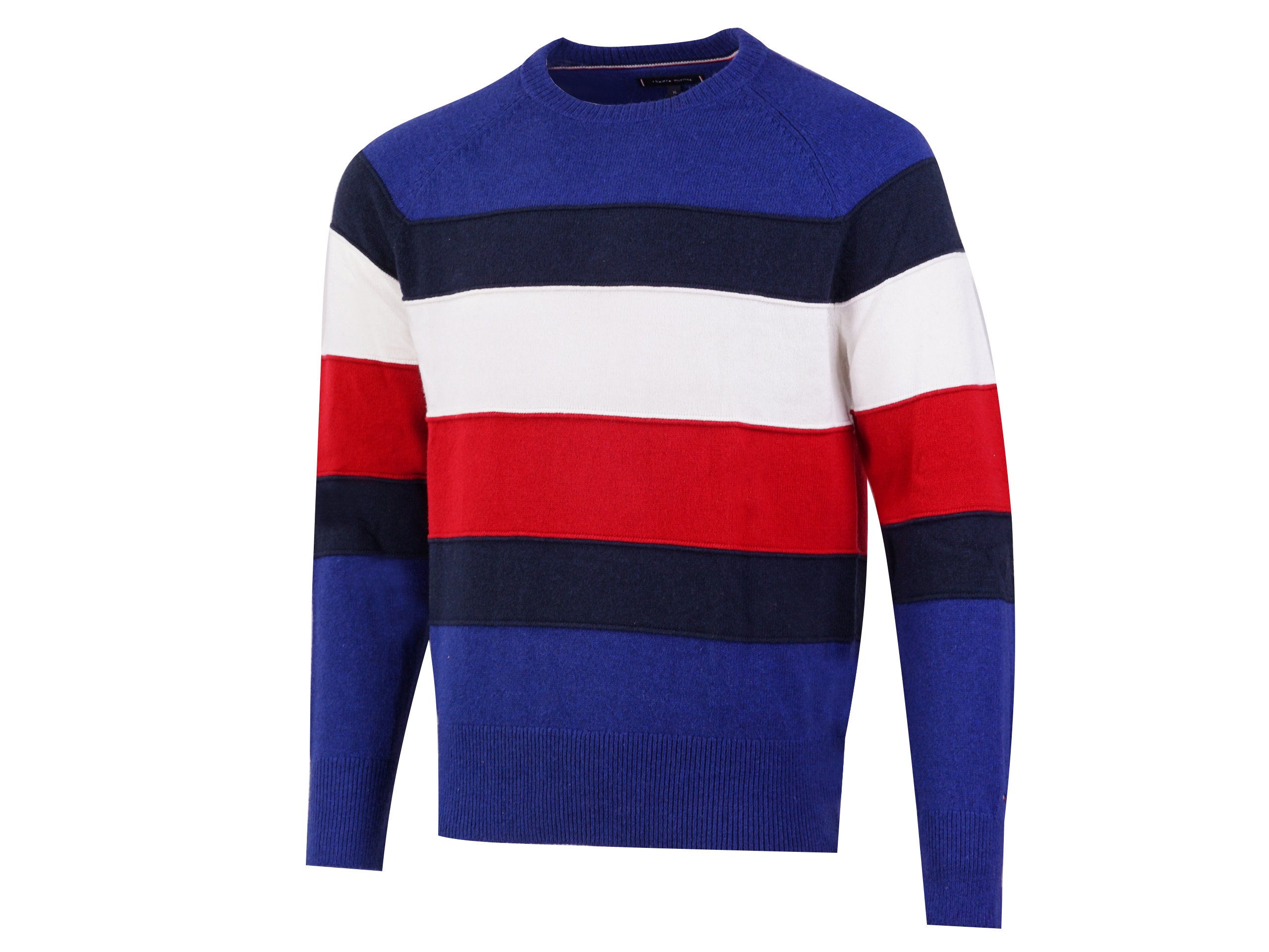 Tommy Hilfiger - Colorblock Stripe Mens / sports Sweater / | branded Red / Blue MW0MW07853-436 supplier - Sport | of - a footwear - White trusted Navy Tommy \\ Hilfiger Kicks