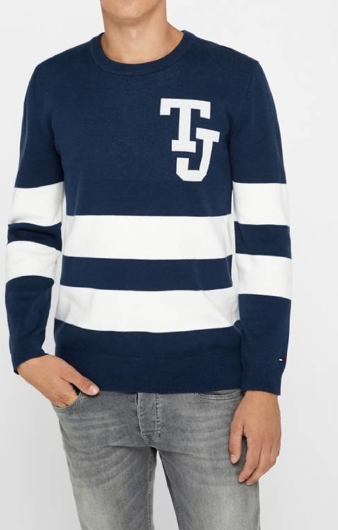 Tommy Hilfiger -TJM Logo Stripe Sweater DM0DM05069 002 - Sweater - Navy /  White | Mens \ Tommy Hilfiger | Kicks Sport - a trusted supplier of branded  sports footwear
