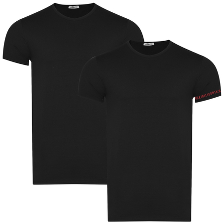 BIKKEMBERGS - MEN'S T-SHIRT 2-PACK - BKK1UTS09BI BLACK