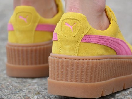 Puma - Cleated Creeper Suede WN'S 366268-03 - Sneakers - Yellow / Pink