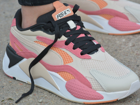 Puma - RS-X3 Mesh Pop 372117-01 - Sneakers - Beige / Pink / Black / Orange
