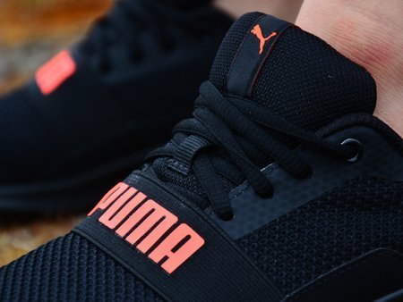 Puma - Wired E 372320-01 - Sneakers - Black / Orange