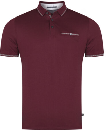 TED BAKER LONDON - POLO 242808 MAROON TORTILA