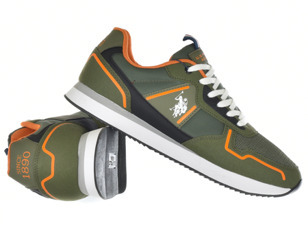 U.S POLO ASSN. - NOBIL004-MIL-BLK01 - Green / Black / Orange - Sneakers