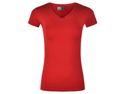  PROMODORO - WOMEN'S WELLNESS V-NECK-T FIRE RED 3325A-36 