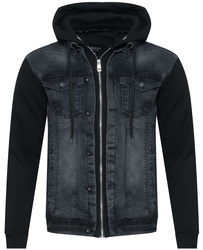 GMESG - KURTKA MĘSKA JEANSOWA Z KAPTUREM - 801-3