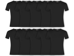 PROMODORO - WOMEN'S INTERLOCK-T BLACK 3400A-9D