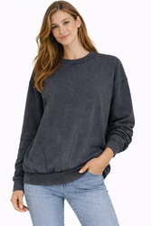 FASHION - BLUZA DAMSKA - ID8868 SZARA