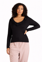 GUIDO MARIA KRETSCHMER - CLEO TOP GMC-1023-05602 CZARNY