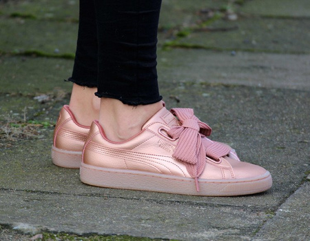 PUMA WMN'S BASKET HEART COPPER   (365463-01)