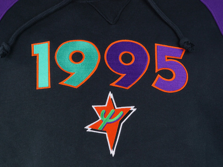 Mitchell & Ness - NBA Trading Block Hoody All Star 1995 - Hoodie - Black / Turquoise / Purple