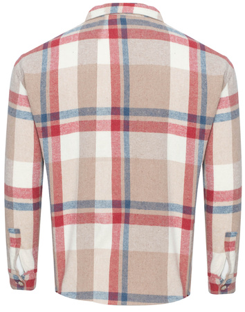 PLUS POSH - CZERWONO-NIEBIESKO-BEŻOWY KRATKA