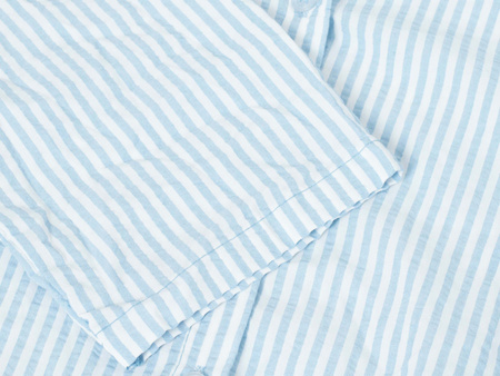 FASHION - KOSZULA DAMSKA W PASKI - ID8850 NIEBIESKA