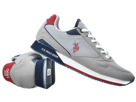 U.S POLO ASSN. - NOBIL003A-LGR001 - Grey / Navy / Red - Sneakers