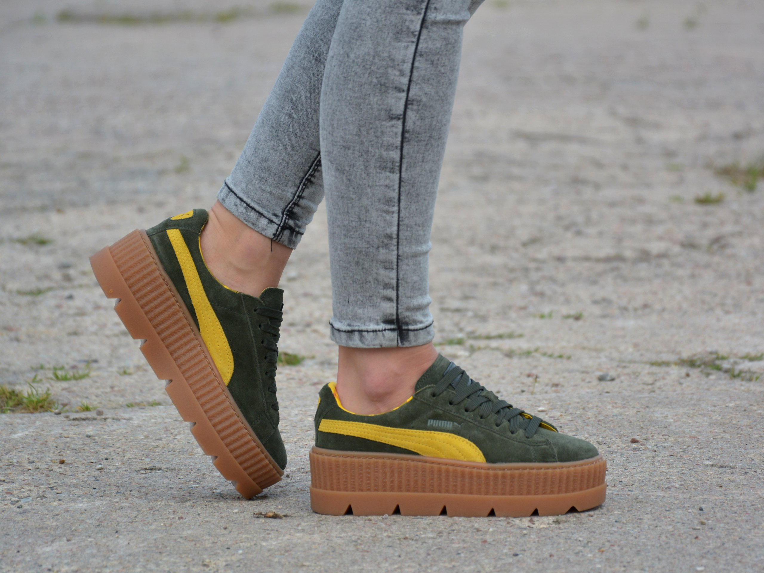 Puma - Cleated Creeper Suede WN'S 366268-01 - Sneakers - Yellow / Green |  Womens \\ Puma | Kicks Sport - a trusted supplier of branded sports footwear