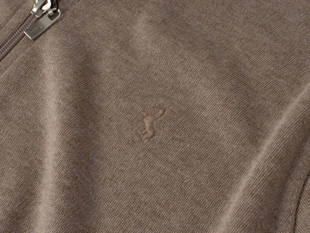 POLO LARA - SWETER MĘSKI ROZPINANY - JASNOBRĄZOWY K