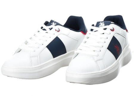 U.S POLO ASSN. - JEWEL008-WHI-DBL03 - White / Navy / Red - Sneakers
