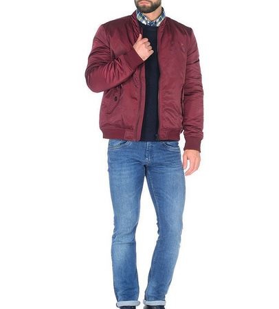 Tommy Hilfiger - Denim Basic Padded Satin Bomber DM0DM02861 674 - Bomber Jacket - Burgundy