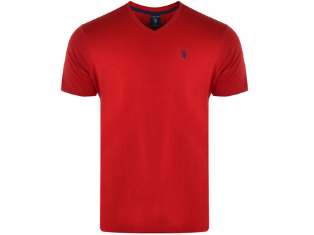 U.S. POLO ASSN. Men v-neck T-Shirt red