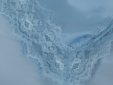 FASHION - BLUZA DAMSKA Z HALKĄ - ID8857 NIEBIESKA