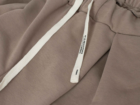 FASHION -  KOMPLET DRESOWY DAMSKI  - ID8871 JASNOBRĄZOWY