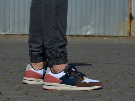 Pepe Jeans - Jayker Dual D-Limit PMS30515 884 - Sneakers - Navy / Brown / Red / White