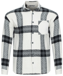 PLUS POSH - CZARNO-KREMOWY KRATKA