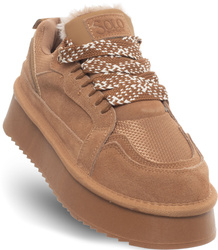 SOLO SOPRANI COUTURE -  SSW521P69/01 LOW LACEUP CAMEL