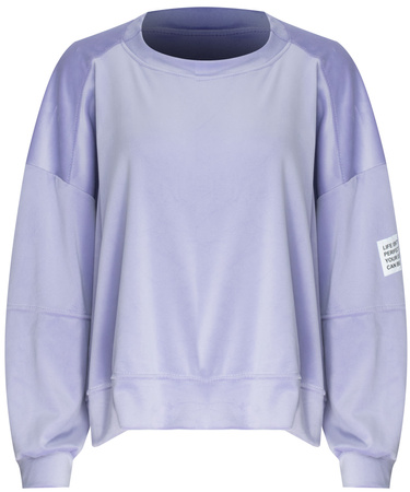 FASHION - WELUROWY KOMPLET DRESOWY DAMSKI  - ID8860 LAWENDOWY