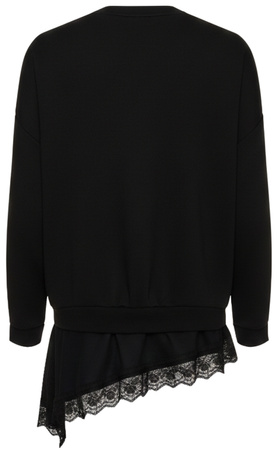 FASHION - BLUZA DAMSKA Z HALKĄ - ID8853 CZARNA