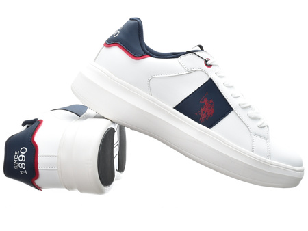 U.S POLO ASSN. - JEWEL008-WHI-DBL03 - White / Navy / Red - Sneakers