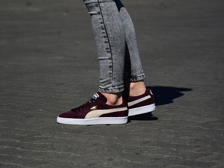 Puma - Suede Classic Wn's 355462-40 - Sneakers - Burgundy / Beige