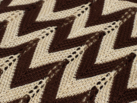 FASHION - AŻUROWA SUKIENKA  - ID8891 BRĄZOWA