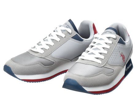U.S POLO ASSN. - NOBIL003A-LGR001 - Grey / Navy / Red - Sneakers
