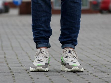 Adidas - Yung-96 F97182 - Sneakers - Grey / White / Lime