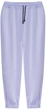 FASHION - WELUROWY KOMPLET DRESOWY DAMSKI  - ID8860 LAWENDOWY