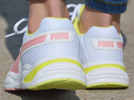 Puma - 90s Runner Mesh 372926-04 - Sneakers - White / Pink / Yellow