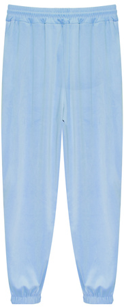 FASHION - WELUROWY KOMPLET DRESOWY DAMSKI  - ID8859 NIEBIESKI