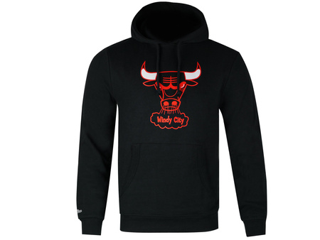 Mitchell & Ness - Team Logo Hoody Chicago Bulls - Hoodie - Black