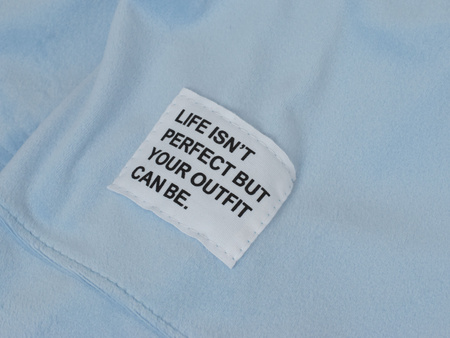 FASHION - WELUROWY KOMPLET DRESOWY DAMSKI  - ID8859 NIEBIESKI