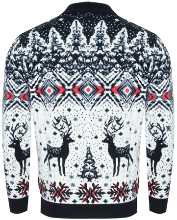 ARMA -2312 GRANATOWO-BIAŁY ŚWIĄTECZNY